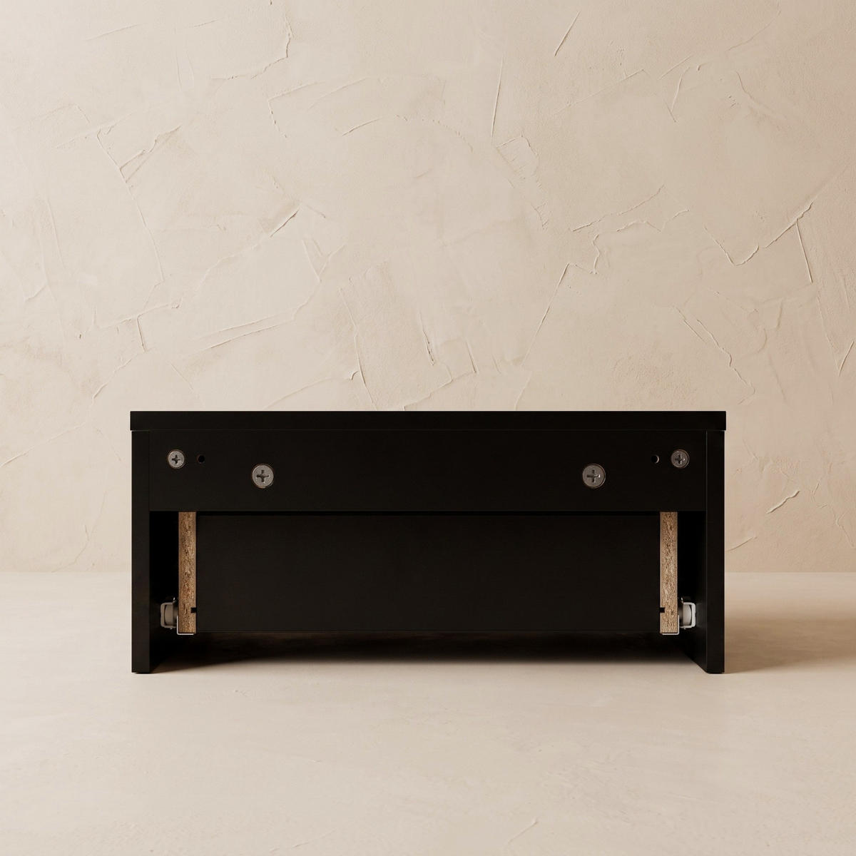 WAND-NACHTTISCH mit Schublade 40/35/16 cm - Schwarz, Holzwerkstoff (35/16/40cm) - SCENA LIVING