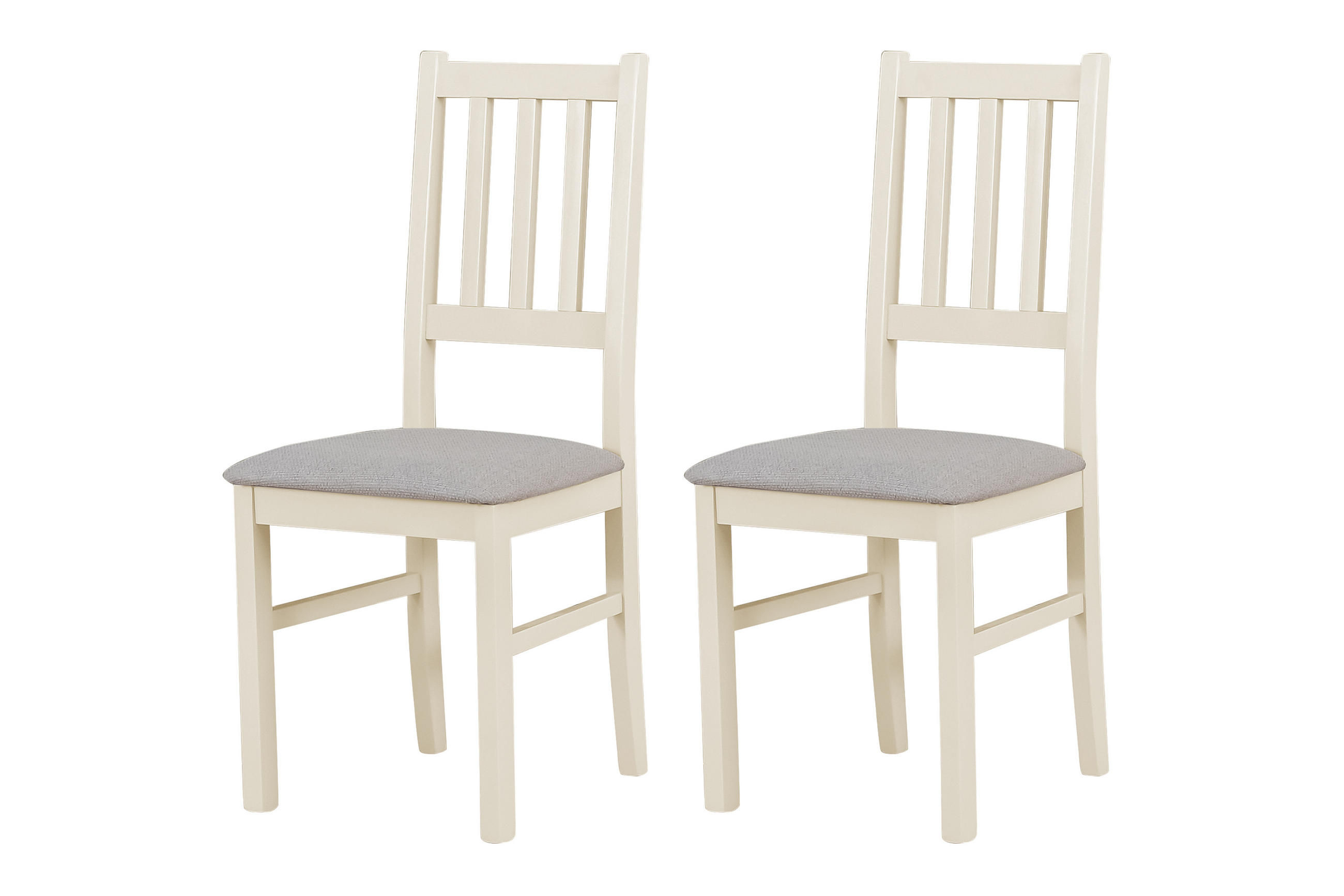 STUHL Bos 4 (2er Set) - Grau/Cappuccino, Holz (43/94/40cm) - Leaf Design
