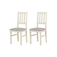 STUHL Bos 4 (2er Set) - Grau/Cappuccino, Holz (43/94/40cm) - Leaf Design