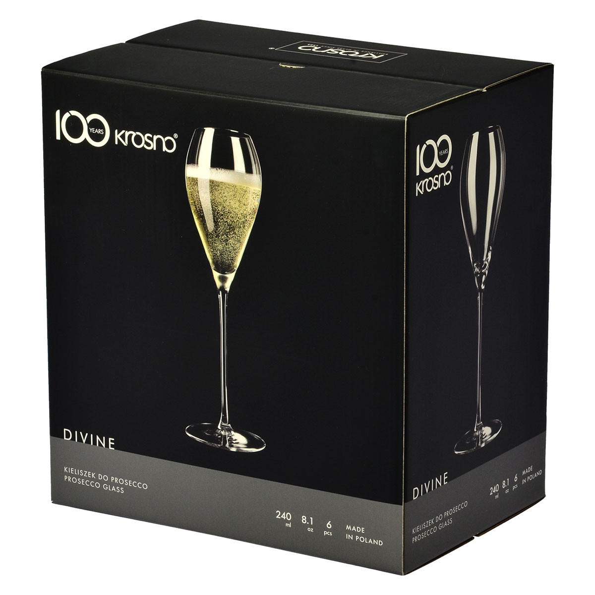 PROSECCO-GLÄSER Divine, 6er-Set, 240 ml - Transparent, Glas (0.24L) - Krosno Glass