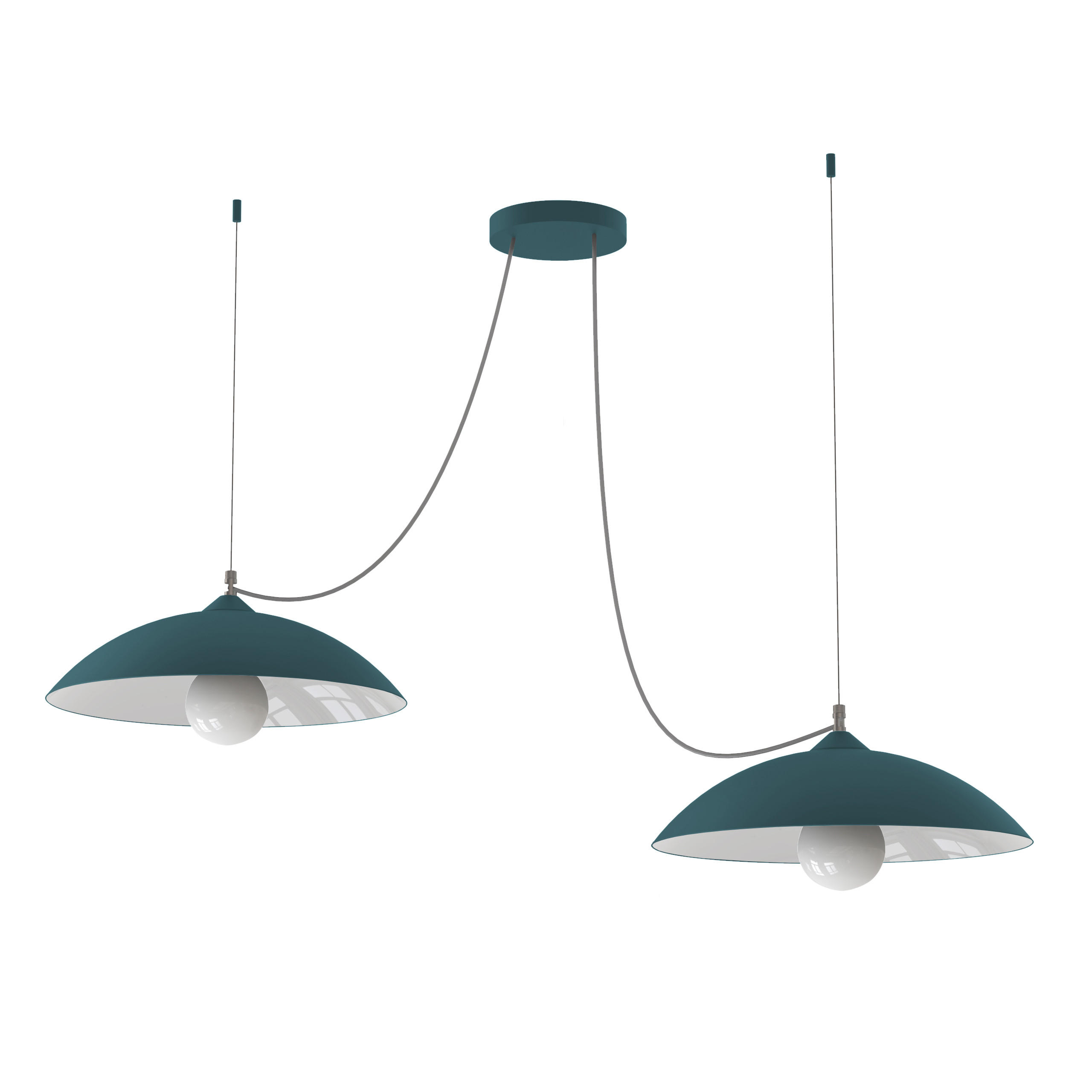 HÄNGELEUCHTE - Blau, Metall (40/40/9cm) - Lumicom