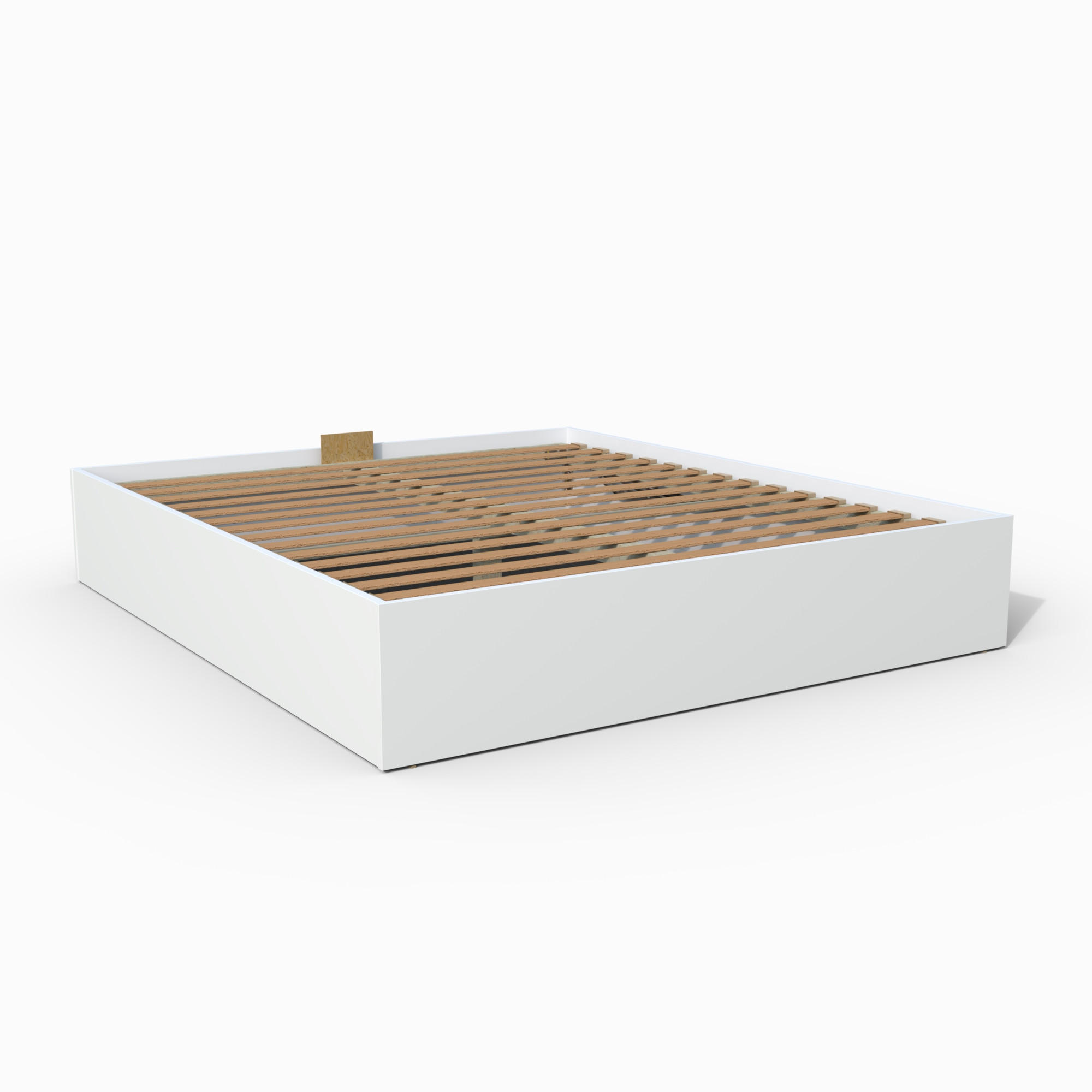 BETTKASTEN BILBAO mit Lattenrost/ Bett 160x200 - Weiß - Weiß, Holzwerkstoff (160/200cm) - Weber Industries