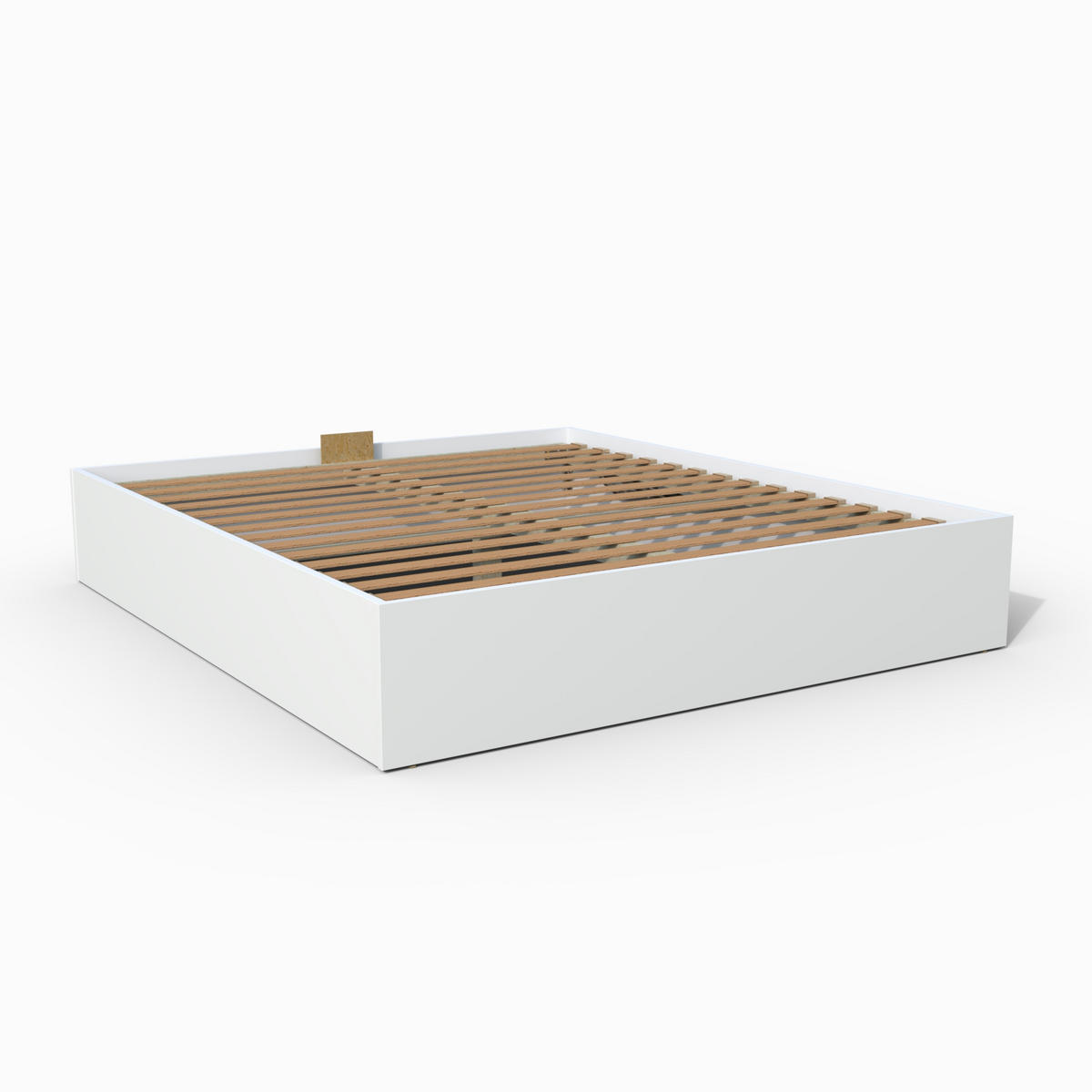 BETTKASTEN BILBAO mit Lattenrost/ Bett 160x200 - Weiß - Weiß, Holzwerkstoff (160/200cm) - Weber Industries