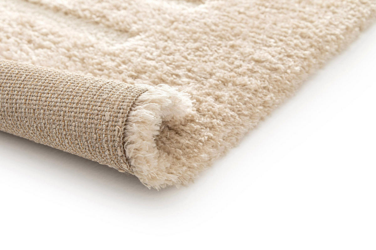 TEPPICH, Weicher, dicker mit Reliefeffekt beige - Beige, Textil (120/170cm) - AFK Living