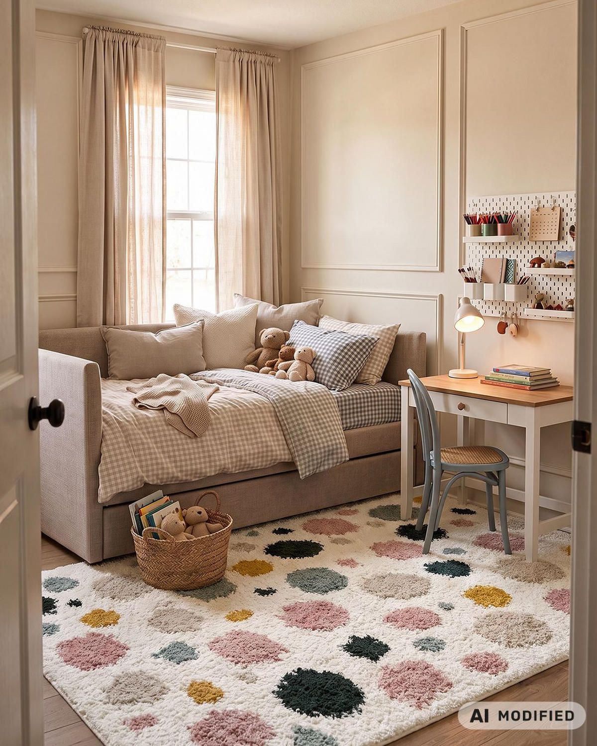 KINDERTEPPICH Ibi Marea Mazovia 140x200cm Beige Creme Abstrakt Langflor - Grau, Textil (140/200cm) - Mazovia