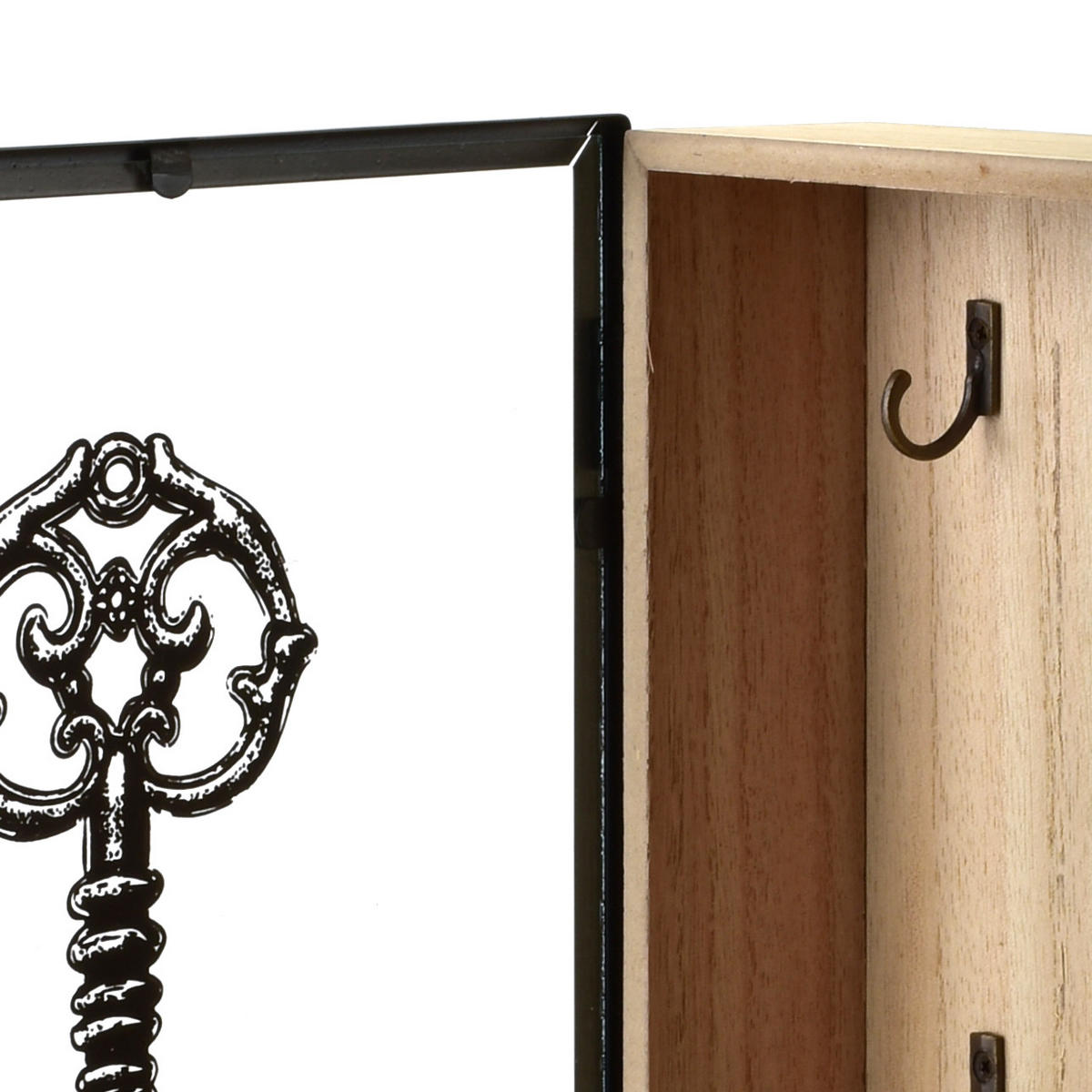 SCHLÜSSELKASTEN Stacy Schwarz 30x20x5,5 cm Holz - Schwarz, Holz (5.5/20/30cm) - Mondex