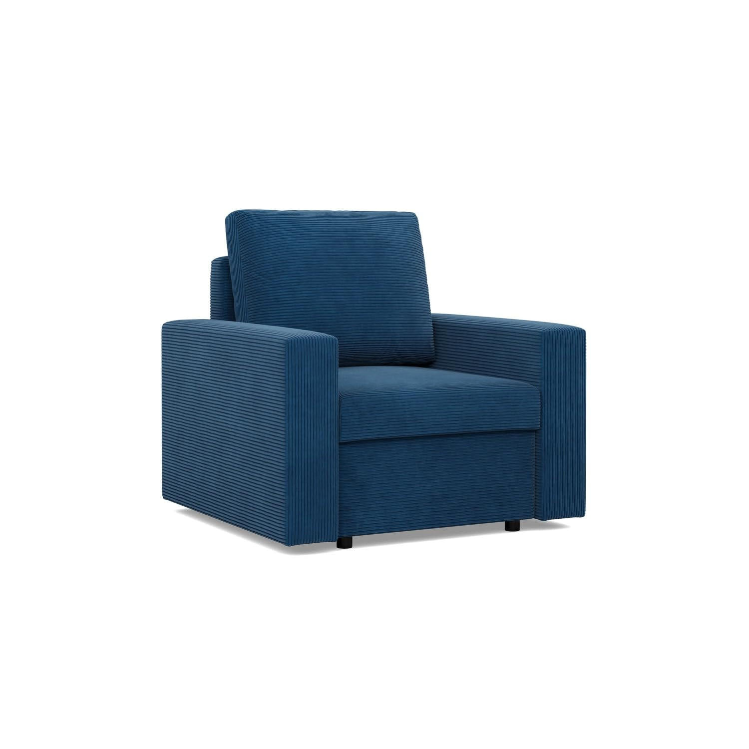 LOUNGESESSEL NEO, Cord - Dunkelblau - Blau, Textil (83/85/92cm) - Mebligo