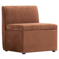 SOFA Samt Terracotta - Terra cotta, Textil (60/68/60cm) - Nordlys