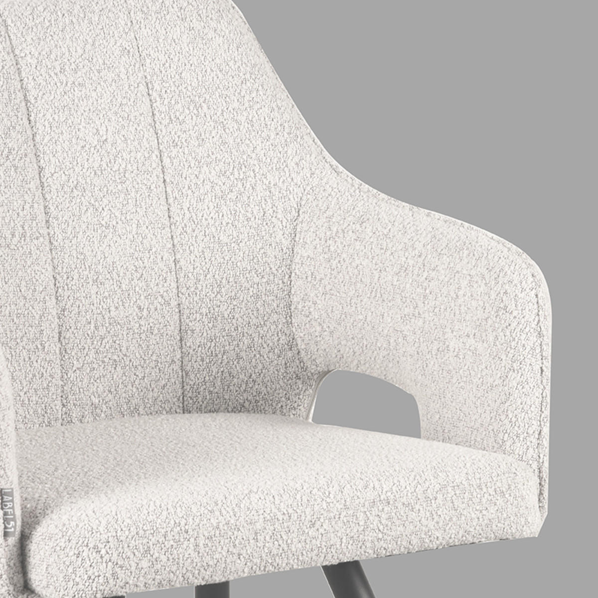 ESSZIMMERSTUHL Noud Weiß 60/55/87 cm 2er-Set - Weiß, Textil (55/87/60cm) - LABEL51