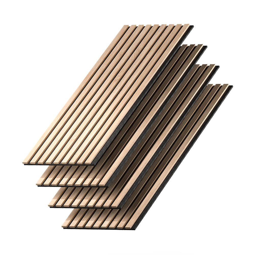 WANDPANEELE Akustikpaneel Eiche 4 Stück - Eichefarben, Holzwerkstoff (120/40/1.8cm) - Vicco