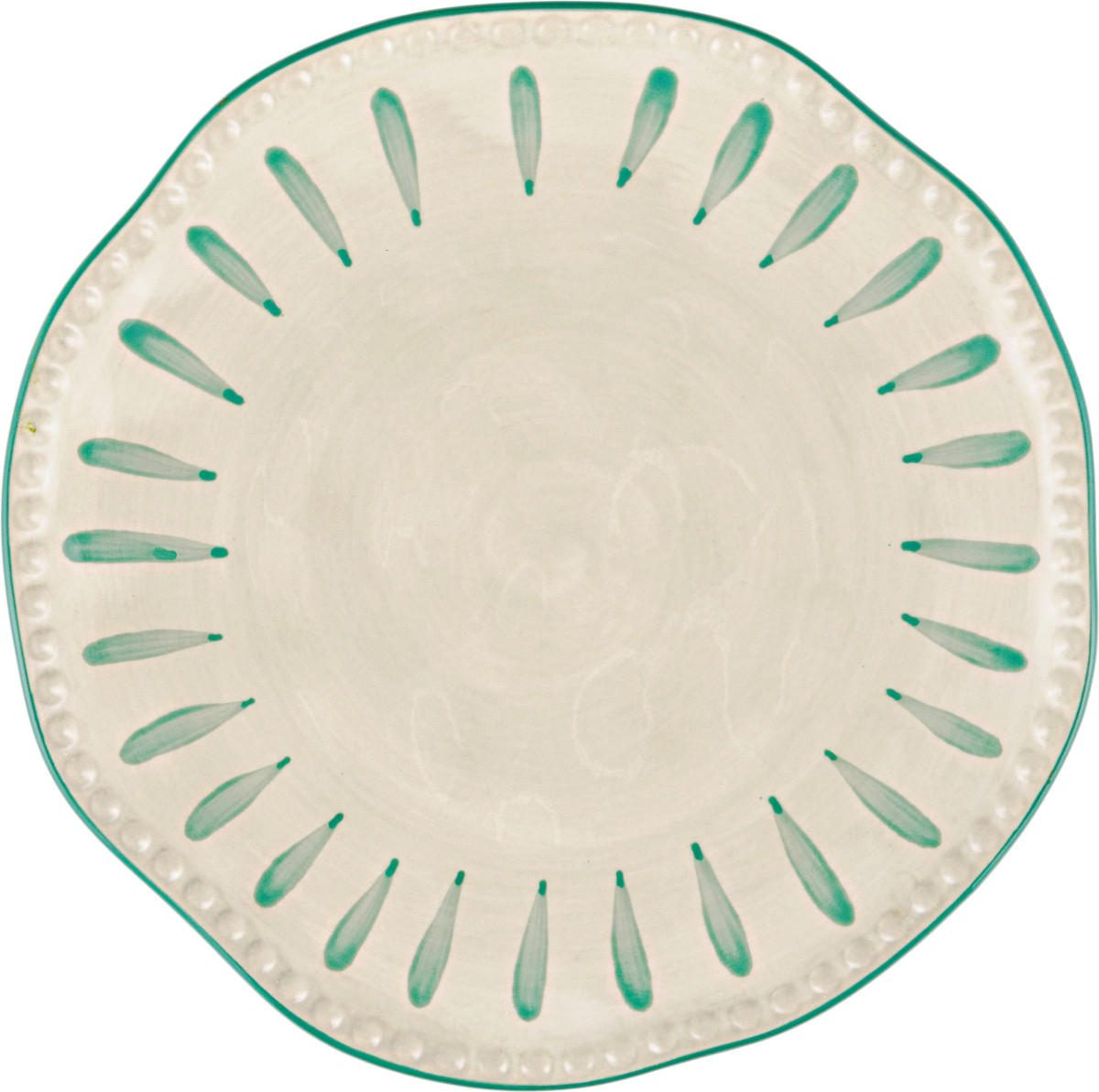 DESSERTTELLER Domitilla Aqua Grün - Multicolor, Keramik (20cm) - Rose & Tulipani