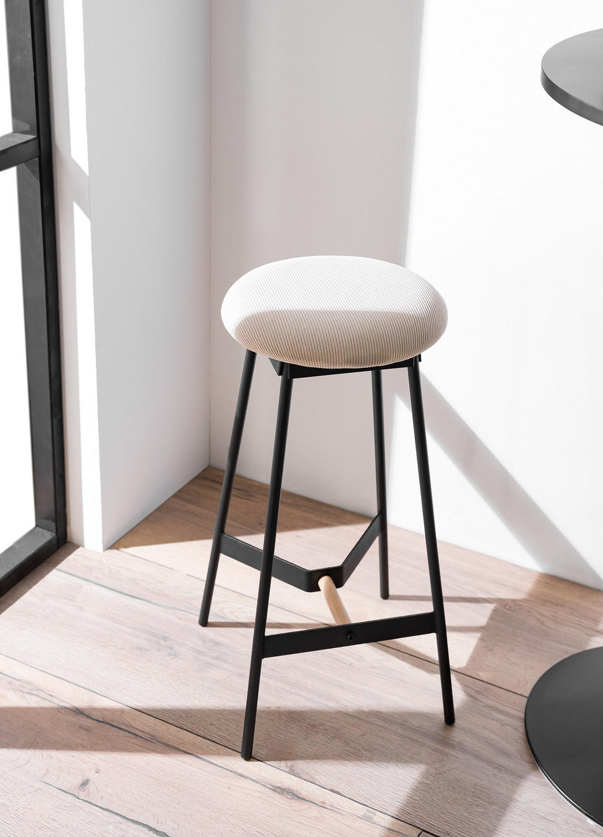 BARHOCKER - Cordstoff - Beige, Textil (32/65/32cm) - home24