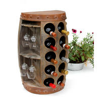 WEINREGAL aus Holz 65 cm Braun 1547 - Braun, Holz (42/65/42cm) - DanDiBo