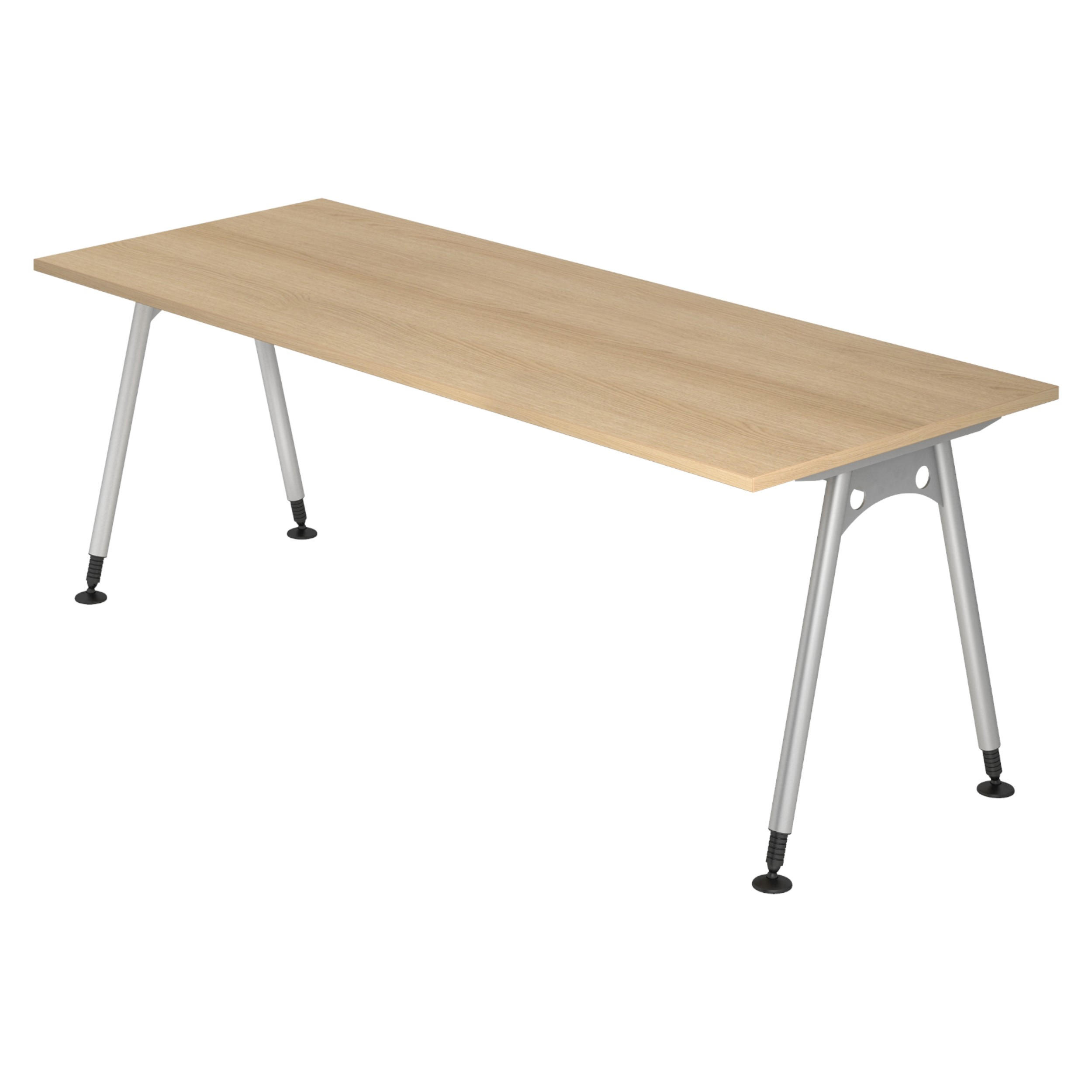 SCHREIBTISCH Serie-A 80/200/74 cm in Eichefarben - Eichefarben, Holzwerkstoff (80/200/74cm) - bümö