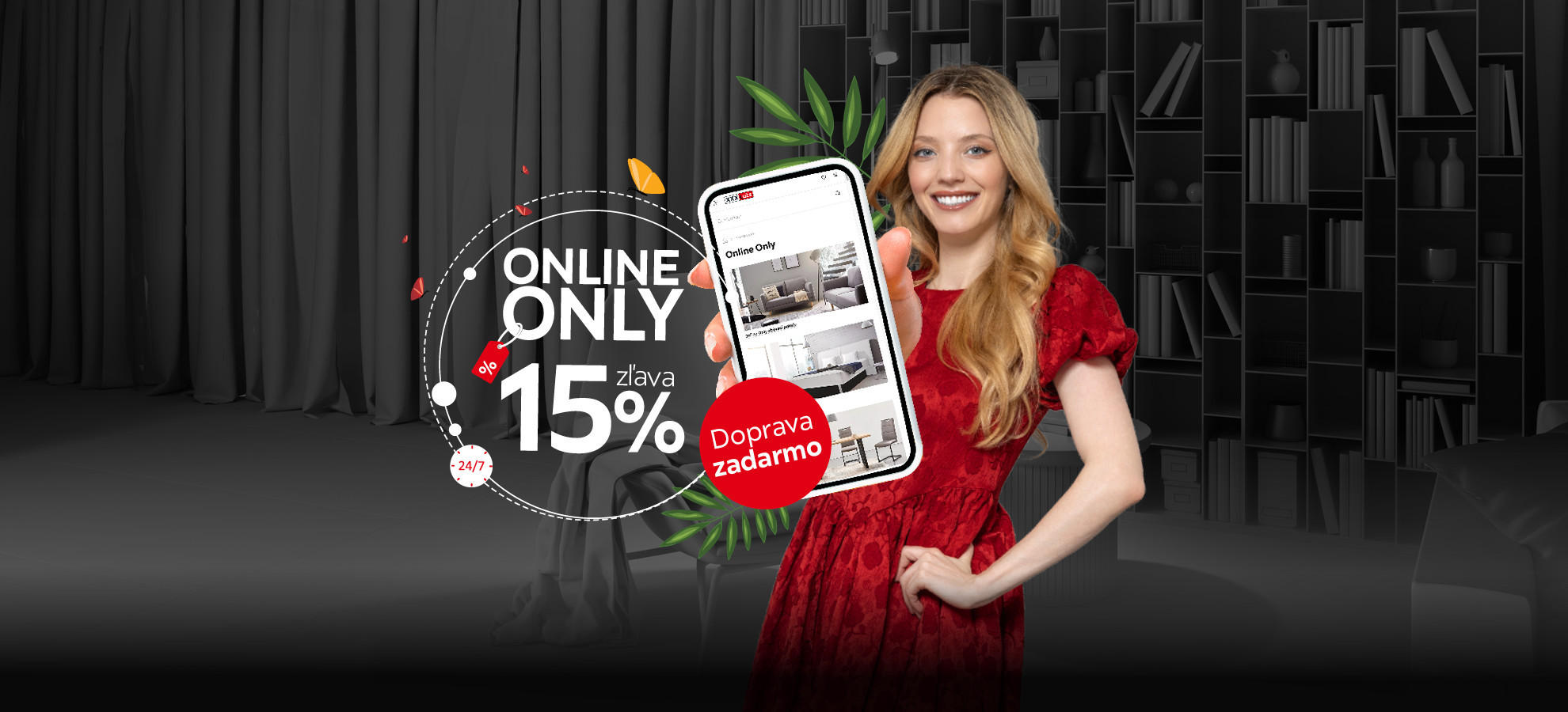 zľava 15 % na online only