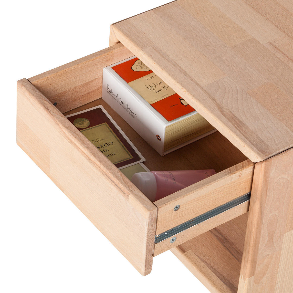 NACHTKOMMODE - Kernbuche - Kernbuche, Holz (40/40/33cm) - home24