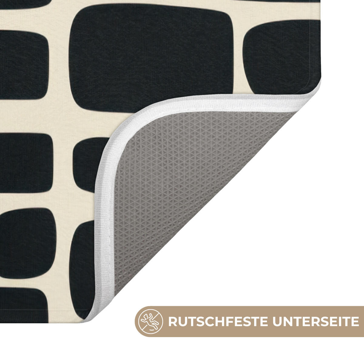 KOUPELNOVÁ PŘEDLOŽKA Moderní - organické - černé 60x90 cm - antracitová, textil/plast (60/90cm)