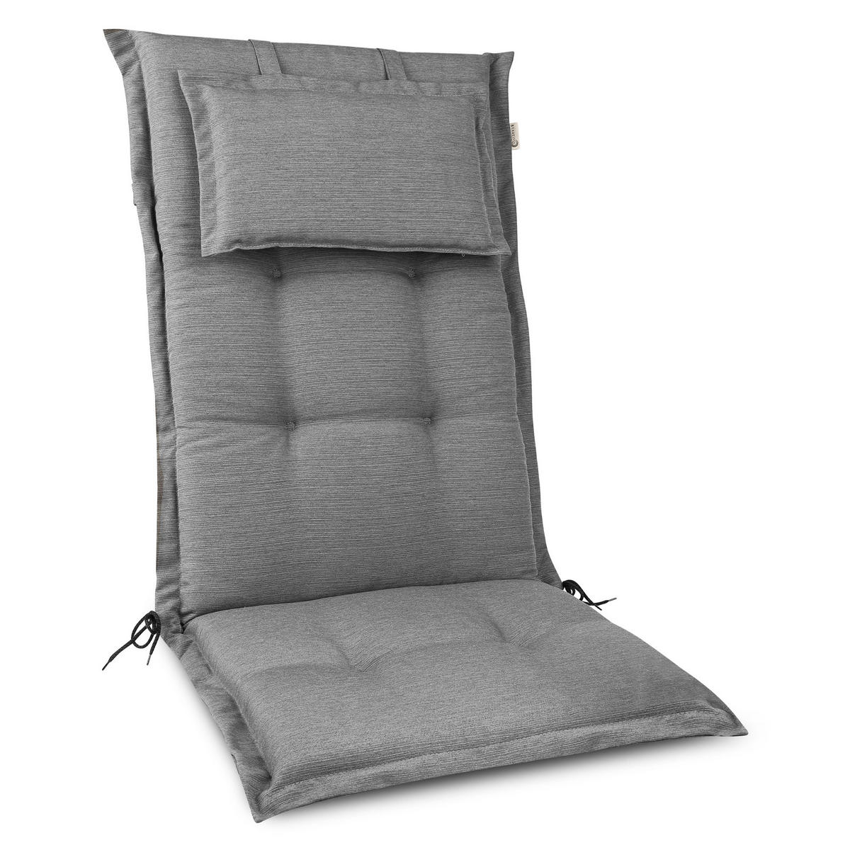 HOCHLEHNERAUFLAGE HighLux HL 120/52/7cm Hellgrau - Hellgrau, Textil (50/7/120cm) - Beautissu 