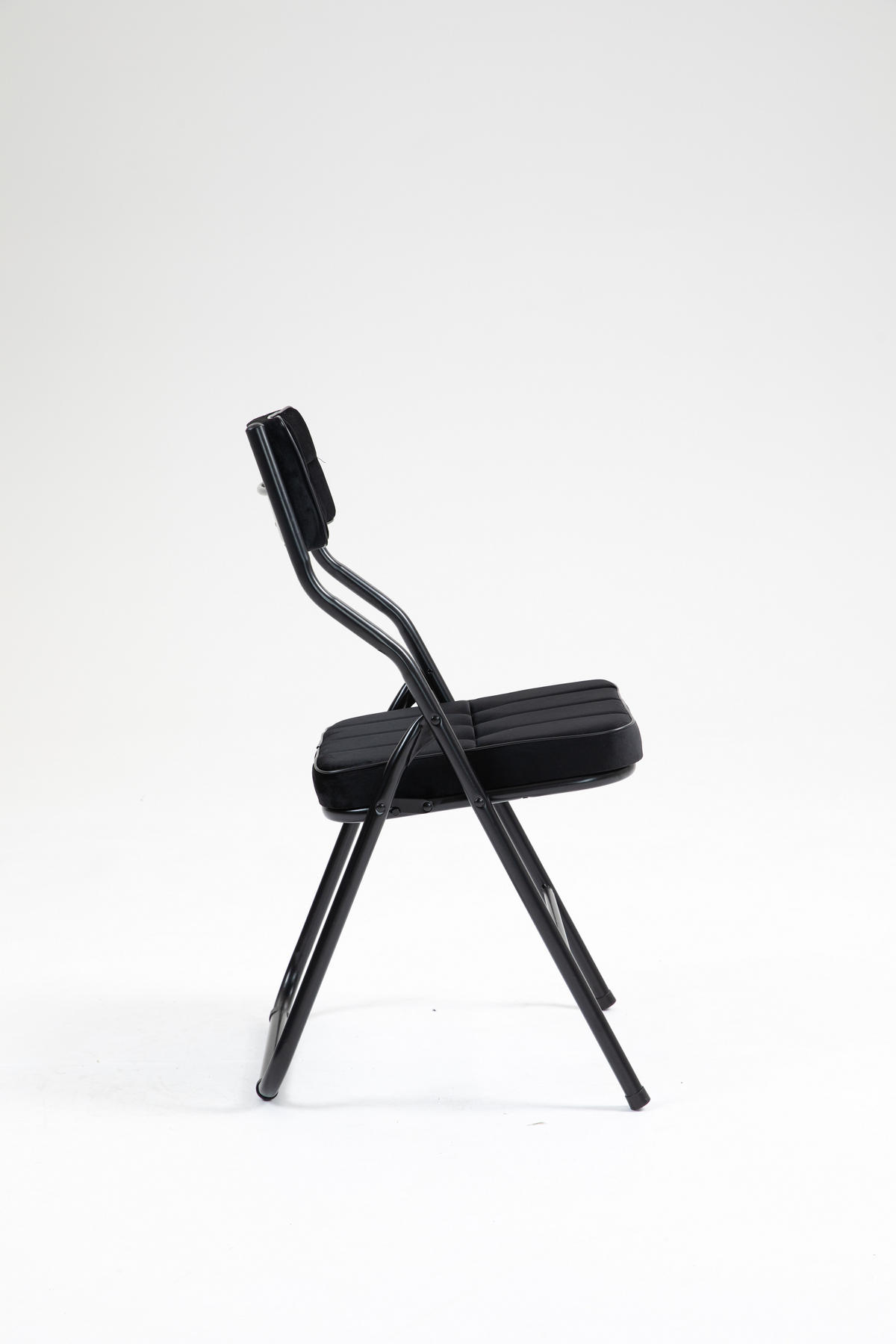 KLAPPSTUHL DE-36266 2er-Set mit gepolstertem Sitz Schwarz - Schwarz, Metall (47/80/46cm) - ComfortXL