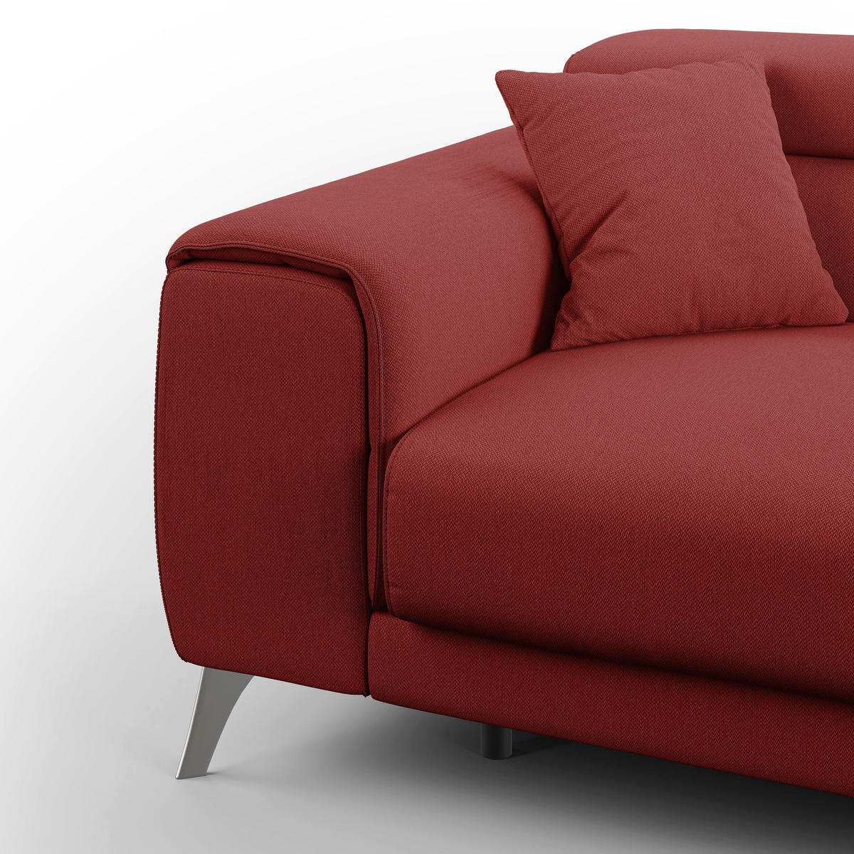 LINEARSOFA Fusion - Rot, Textil (185/73/102cm) - Divani.store
