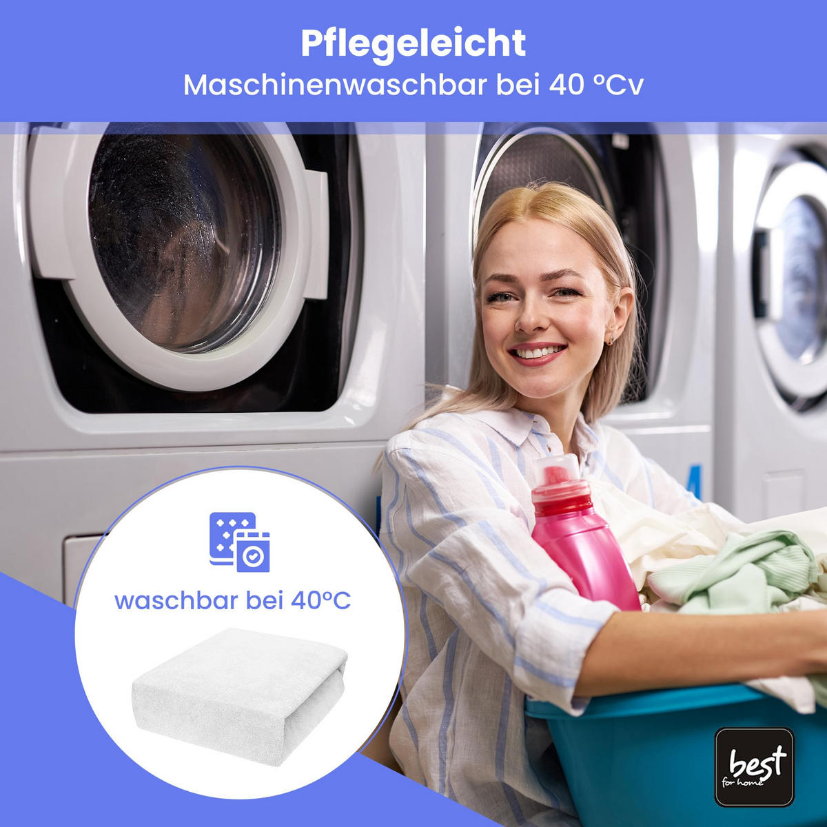 SPANNBETTLAKEN 180/200 cm, Frottee Elastisch 100 % Baumwolle Weiß - Weiß, Textil (180/200cm) - Best For Home