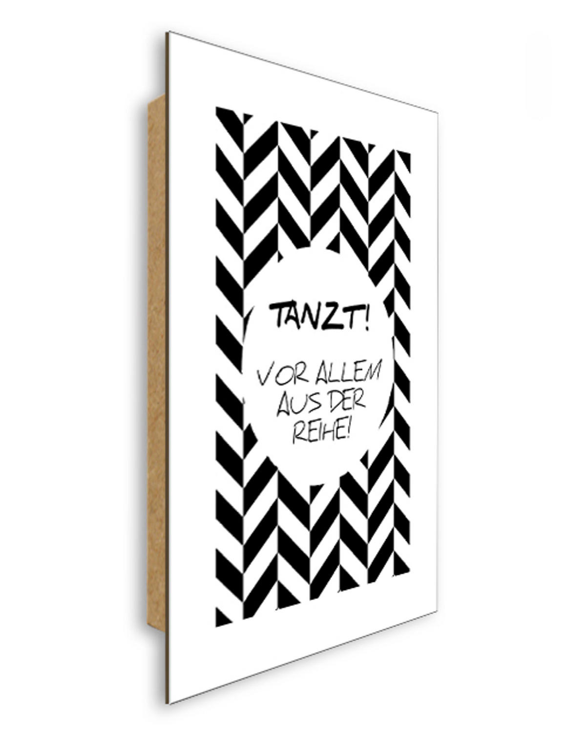 BILD 29x41 cm Typografie Motivation Schwarz Weiß - Weiß, Holzwerkstoff (29/41/2cm) - artissimo