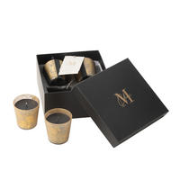 DUFTKERZE M-CHIC - Gold - 20 Std. - 4er set - Goldfarben, Paraffin (6.5/7.5cm) - J-Line