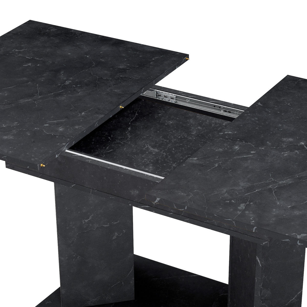 ESSTISCH VIVIAN 120-160/80/76 cm - Anthrazit, Holzwerkstoff (80/120/76cm) - B&D Home