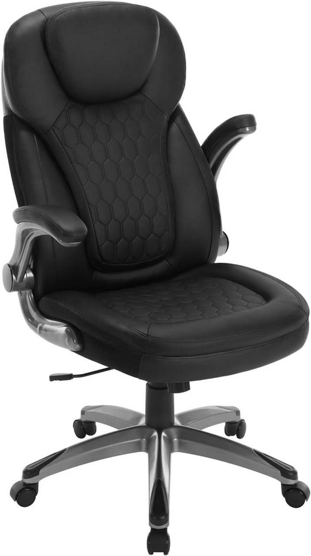 Woltu Chefsessel Schwarz 72x114.5x78 cm