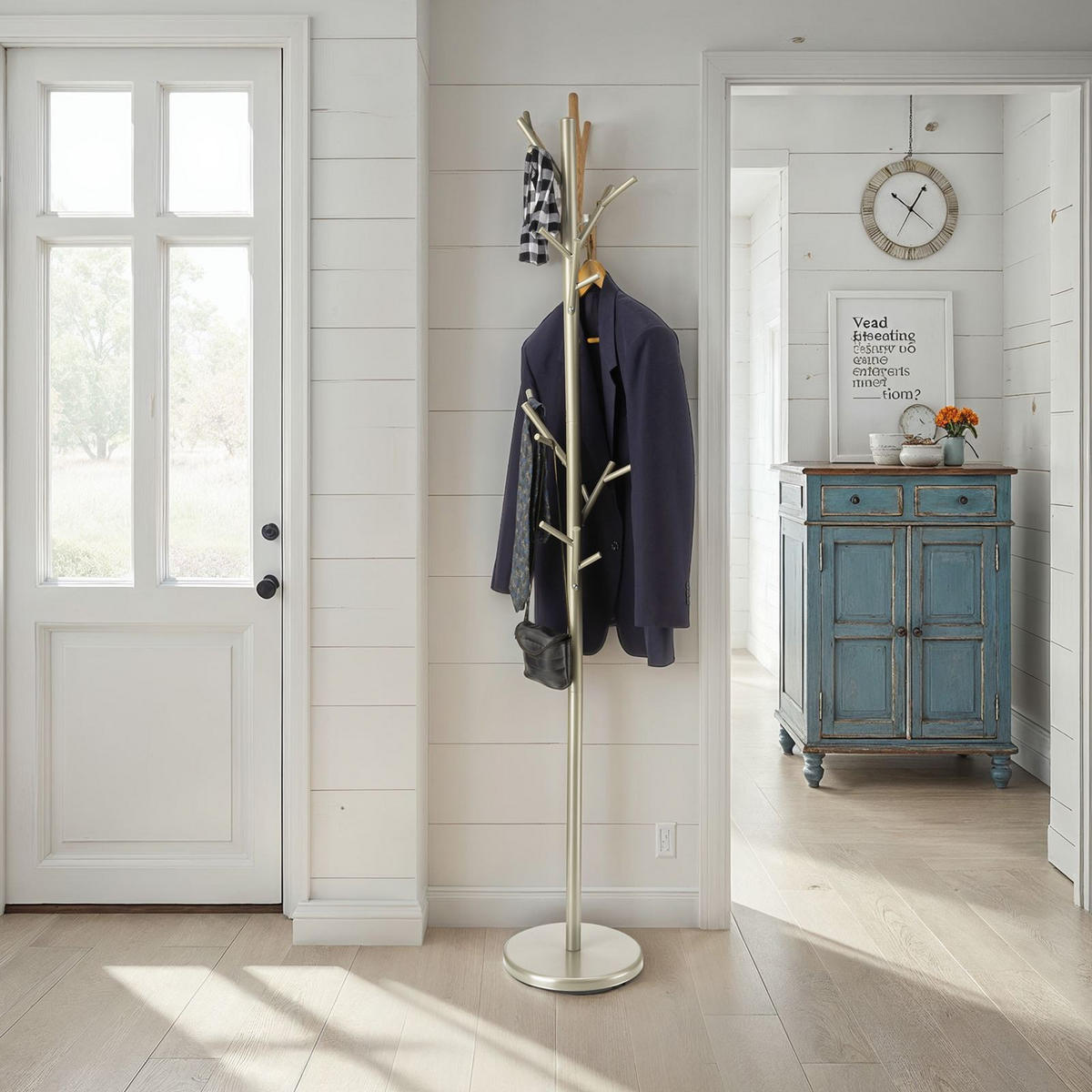 KLEIDERSTÄNDER ZENO champagne - Champagner, Metall (30/177/30cm) - IDIMEX