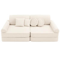 KINDERSOFA AESTHETIC 160 cm Cord Ecru 10 Stk - Beige, Textil (80/12/160cm) - MeowBaby