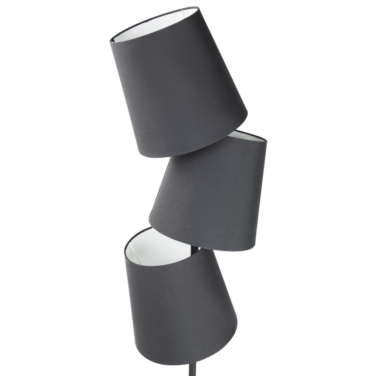 STEHLAMPE Rio Grande 24/24/164 cm - Schwarz, Metall (24/24/164cm) - Beliani