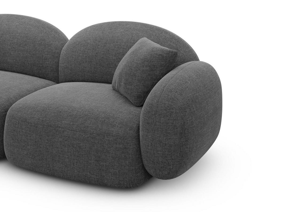 WOHNLANDSCHAFT Mirello U-Form Anthrazit Strukturstoff - Anthrazit, Textil (333/77/193cm)