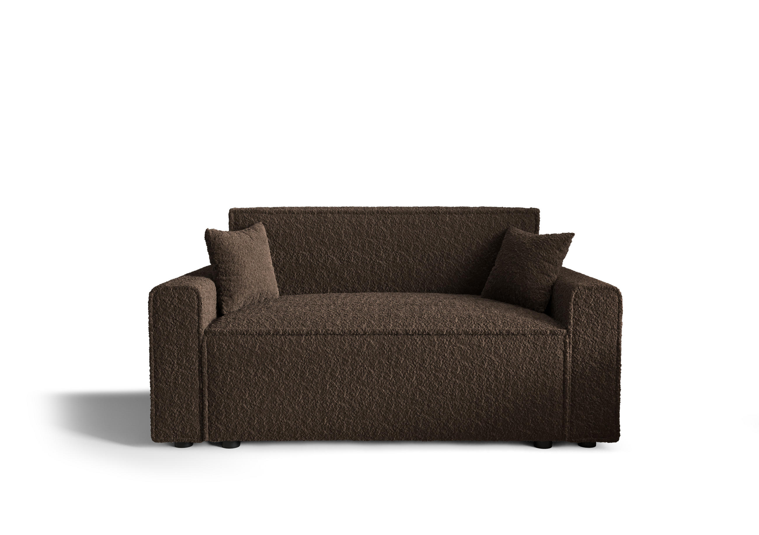 SOFA Mira mit Schlaffunktion - Dunkelbraun, Textil (161/90/85cm) - SIMKAM Furniture
