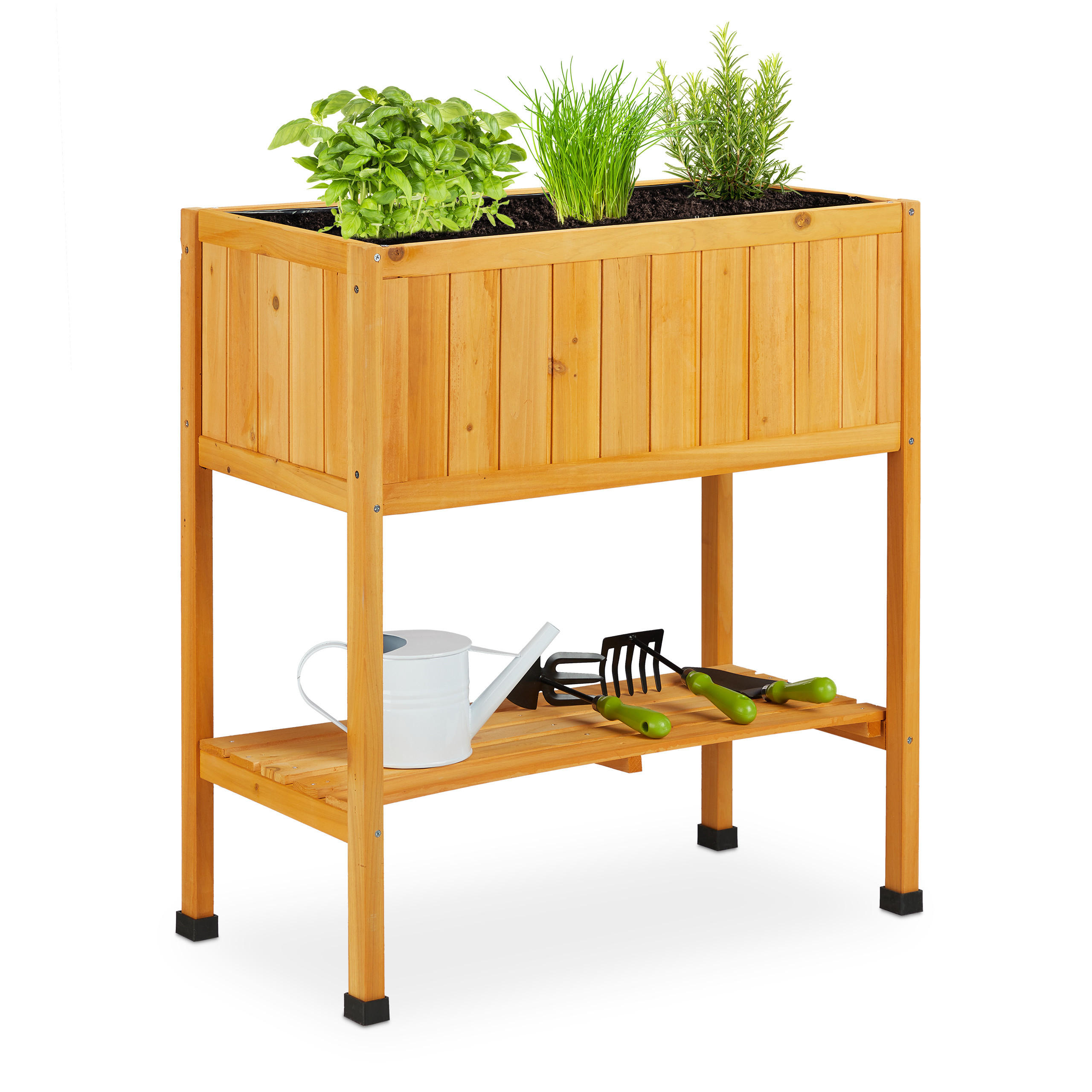 HOCHBEET - Orange, Holz/Kunststoff (74/80.5/38cm) - Relaxdays