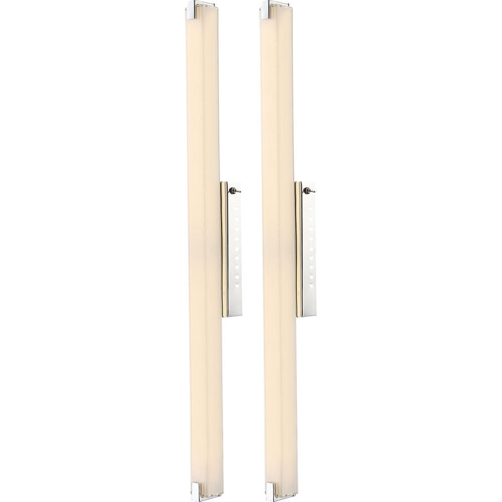 LED WANDLEUCHTE Chrom Glas Silber - Silberfarben, Glas (6/9.4/79cm) - Globo Lighting