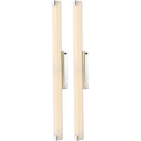 LED WANDLEUCHTE Chrom Glas Silber - Silberfarben, Glas (6/9.4/79cm) - Globo Lighting