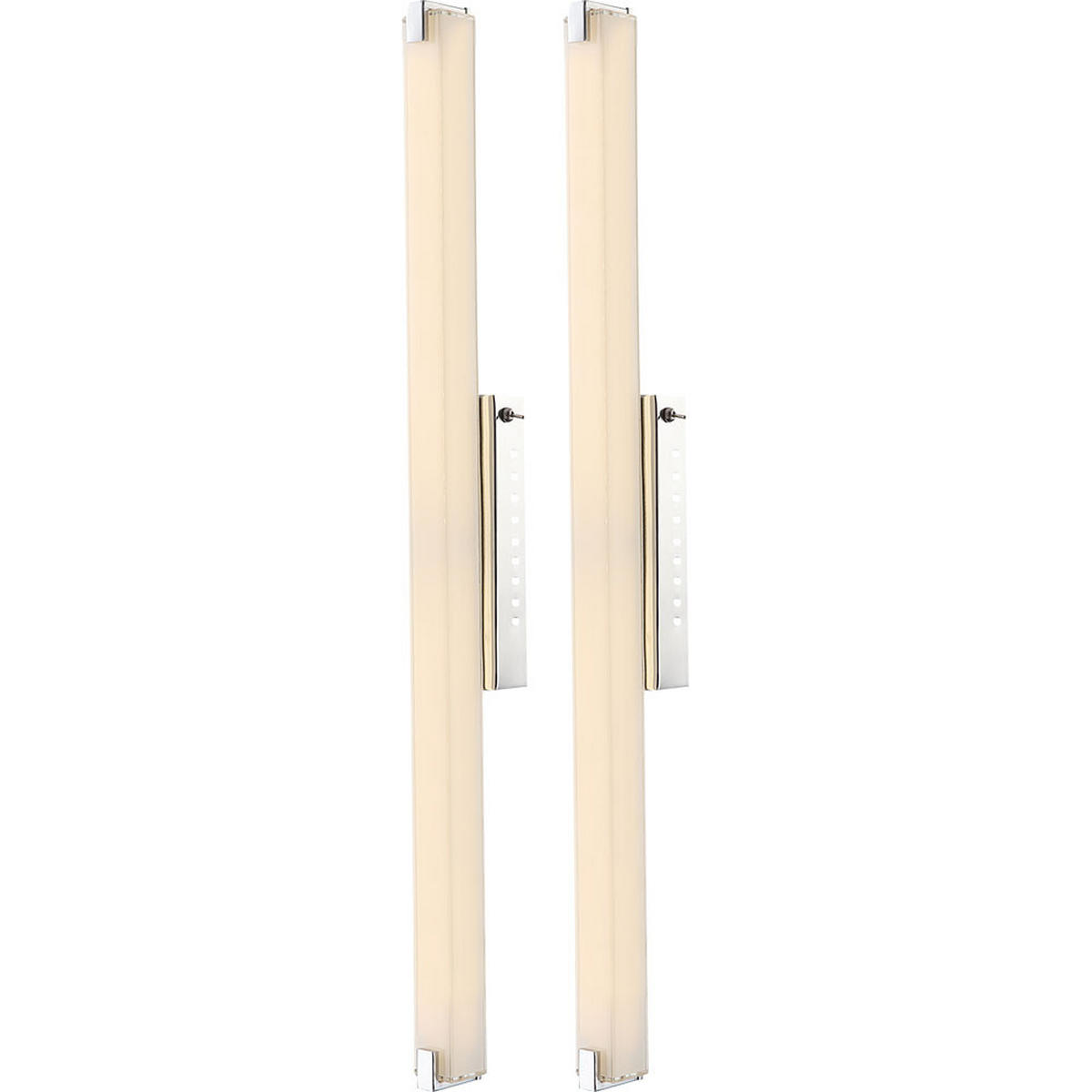 LED WANDLEUCHTE Chrom Glas Silber - Silberfarben, Glas (6/9.4/79cm) - Globo Lighting