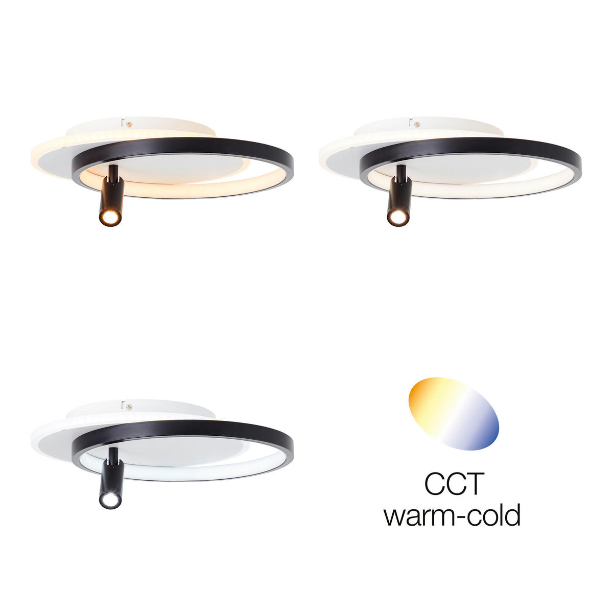 DECKENLEUCHTE Eunomia G99752/76 - Schwarz, Metall (35/29.5/14cm) - Brilliant