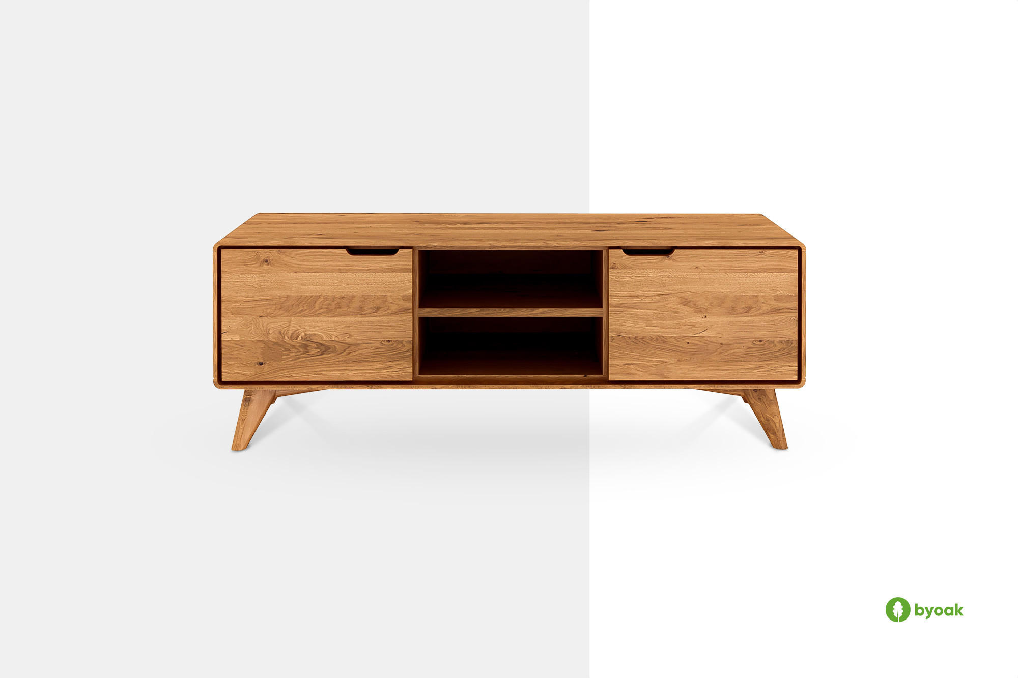 GREG HIFI-SCHRANK Kernbuche - Kernbuche, Holz (134/48/40cm) - byoak