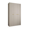 DREHTÜRENSCHRANK 245,5/140/50 3-türig - Kaschmir/Goldfarben, Holz/Metall (140/245.5/50cm) - Abiks Möbel