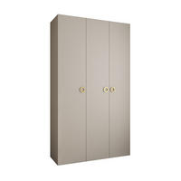 DREHTÜRENSCHRANK 245,5/140/40 3-türig - Kaschmir/Goldfarben, Holz/Metall (140/245.5/40cm) - Abiks Möbel