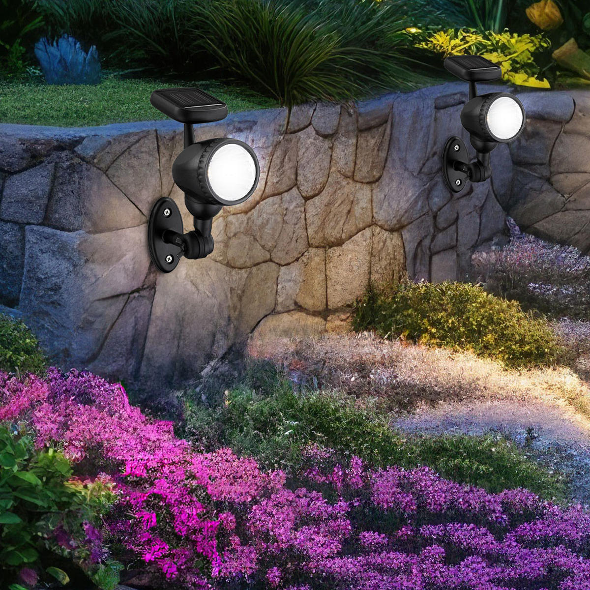 LED AUSSEN-WANDLEUCHTE MOA Schwarz 2er Set - Schwarz, Kunststoff (7.2/17/8.5cm) - Globo Lighting