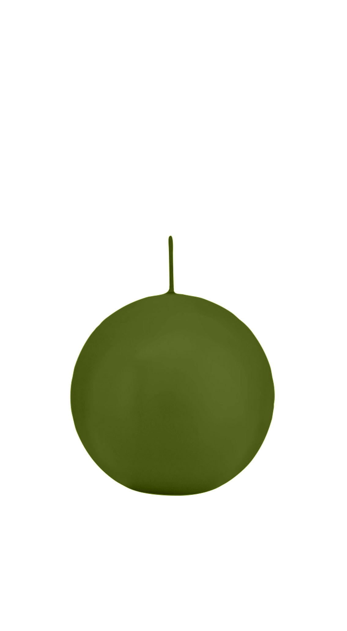 KUGELKERZEN Olive Ø 70 mm, 12 Stück - Olivgrün, Paraffin (7/7/7cm) - Wiedemann Kerzen