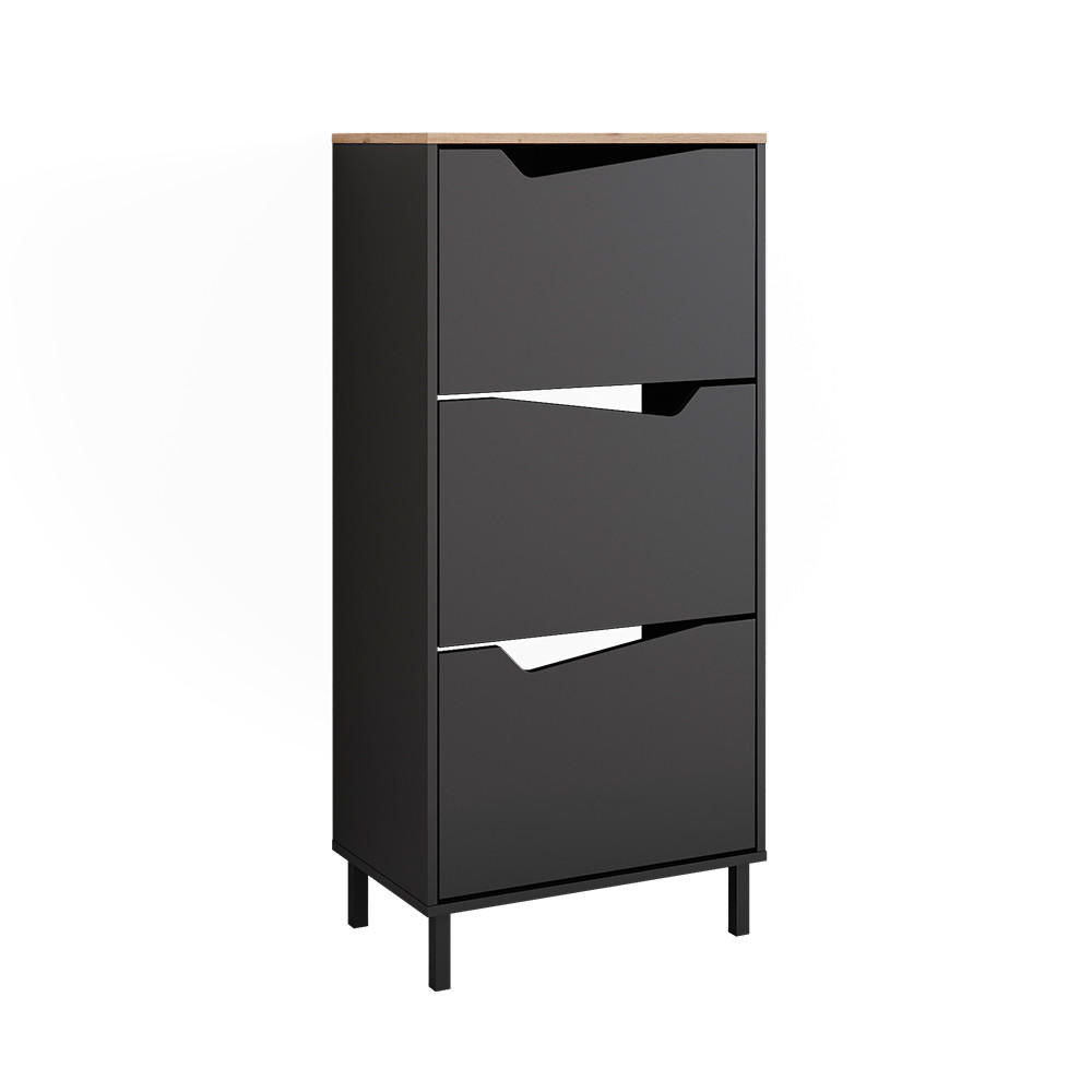 Vicco BOTNÍK NA BOTY Marelle Antracit/Artisan 60 x 129.5 cm se 3 přihrádkami