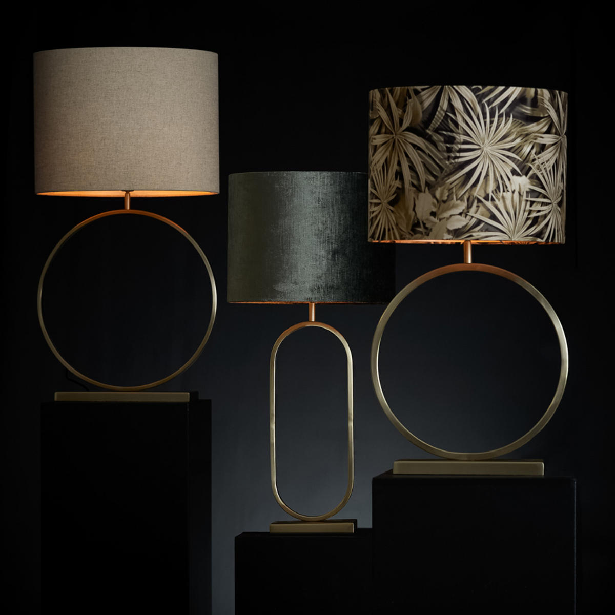 LAMPENFUSS Liva Gold Ø50/62 cm - Goldfarben, Metall (50/15/57cm) - Light & Living