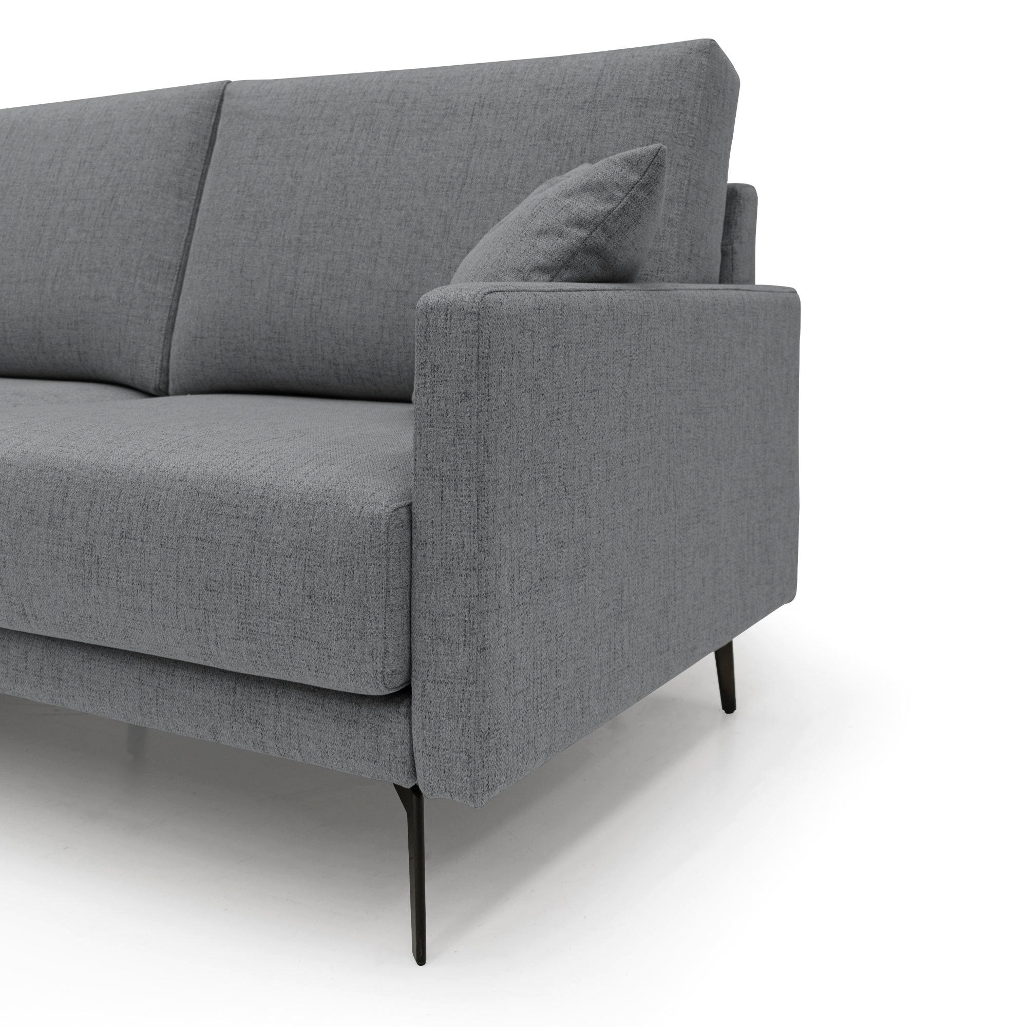Thumbnail - Divani.store Linearsofa, Grau, Textil, 140x94x90 cm, Wohnzimmer, Sofas & Couches, Sofas