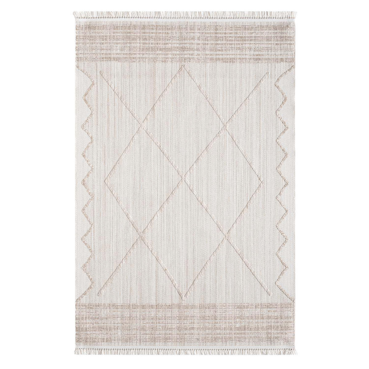 KURZFLOR-TEPPICH Clasico 8931 Beige 120x170 cm - Beige, Textil (120/170cm) - carpet city