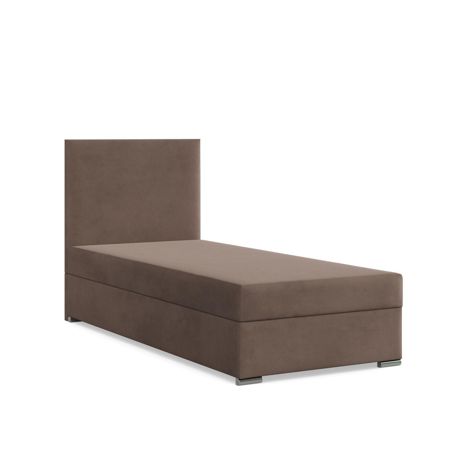 BOXBETT MIT KOPFTEIL 90x200 ZONZA, Braun - Braun, Textil (90/200cm) - Mebligo