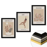 WANDBILDER 3er-Set - 20x30 cm Schwarzer Rahmen - Matisses stilvolle Kompositionen - Schwarz, Kunststoff (20/30cm) - ArtPrintCave